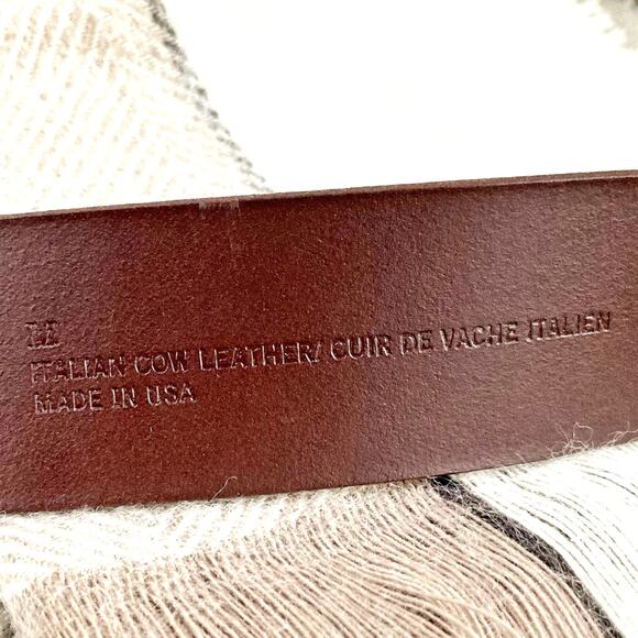 Banana Republic Chestnut Leather Belt | Timeless 90s Minimalist Fall Essential - Picture 14 of 15